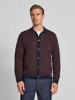 Kardigan o kroju regular fit z kołnierzem wykładanym Christian Berg Men