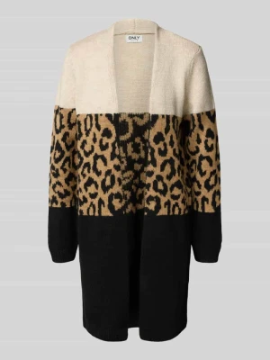 Kardigan o kroju regular fit ze zwierzęcym nadrukiem model ‘JADE’ Only