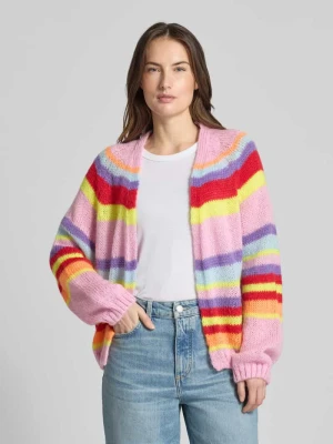 Kardigan o kroju relaxed fit z dodatkiem moheru z efektem dzianiny milano italy