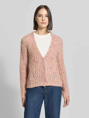 Kardigan o kroju relaxed fit z domieszką bawełny milano italy Różowawy