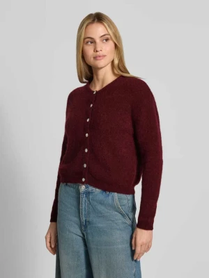 Kardigan o kroju relaxed fit z mieszanki wełny i alpaki model 'VITOW' American Vintage Bordowy