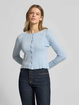 Kardigan o kroju slim fit z mieszanki bawełny i wiskozy model 'MARIE' Pieces