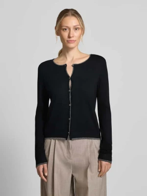 kardigan o kroju slim fit z mieszanki wiskozy model 'MAGLIA APERTA' Liu Jo Czarny