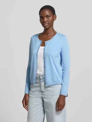 kardigan o kroju slim fit z mieszanki wiskozy w imitacji dzianiny Liu Jo White