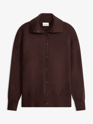 Kardigan o luźnym kroju, z mieszanki wiskozy BonPrix brązowy