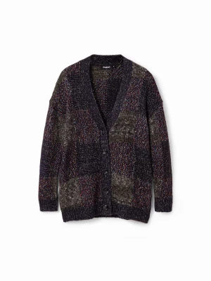 Kardigan oversize krata Desigual