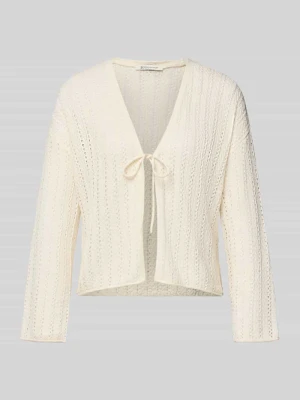 Kardigan rozpinany o kroju regular fit z ażurowym wzorem Tom Tailor Denim