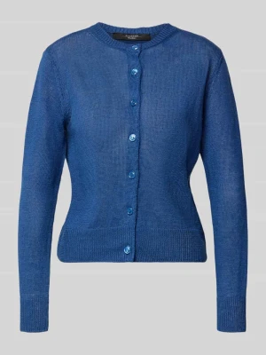kardigan rozpinany o kroju regular fit z czystego lnu model 'BADIA' Weekend Max Mara
