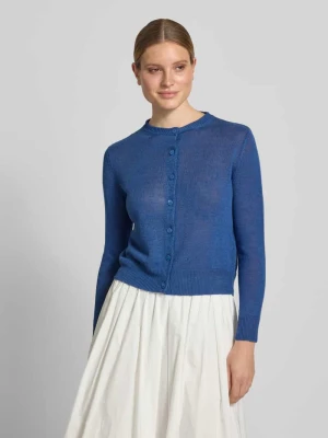 kardigan rozpinany o kroju regular fit z czystego lnu model 'BADIA' Weekend Max Mara