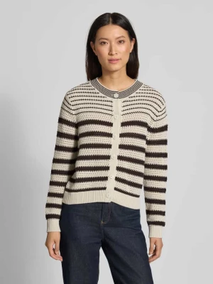 kardigan rozpinany o kroju regular fit z czystej bawełny model 'ANN' BRAX Écru