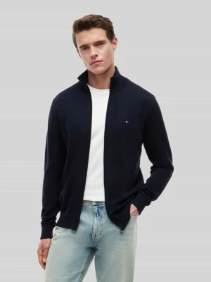 Kardigan rozpinany o kroju regular fit z czystej bawełny Tommy Hilfiger Granatowy