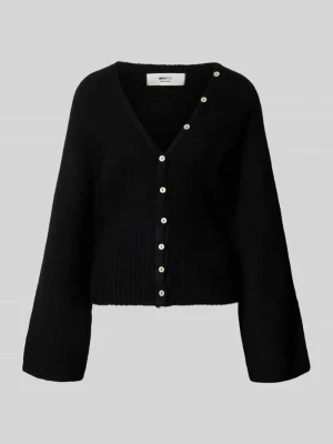 Kardigan rozpinany o kroju regular fit z dodatkiem wełny Gina Tricot Czarny