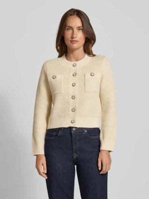 Kardigan rozpinany o kroju regular fit z dodatkiem wełny model „GABOR” SUNCOO PARIS