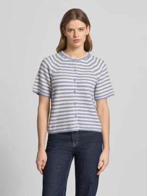 kardigan rozpinany o kroju regular fit z dodatkiem wełny model 'MALOU' Pieces