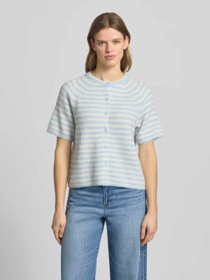 kardigan rozpinany o kroju regular fit z dodatkiem wełny model 'MALOU' Pieces