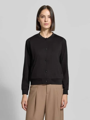 kardigan rozpinany o kroju regular fit z dodatkiem wiskozy model 'SC-DANIELA 11' Soyaconcept Czarny