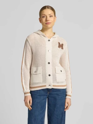 kardigan rozpinany o kroju regular fit z kapturem monari