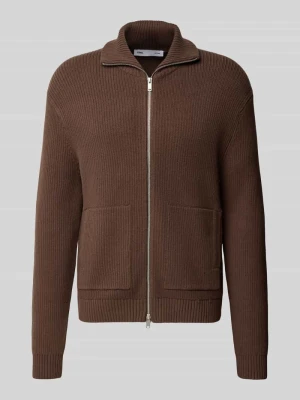 kardigan rozpinany o kroju regular fit z mieszanka bawełny model 'STAY' Only & Sons Ciemnobrązowy
