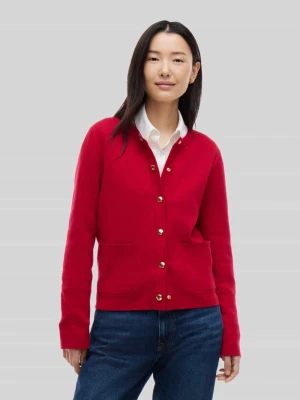 kardigan rozpinany o kroju regular fit z mieszanka bawełny Tommy Hilfiger Czerwony