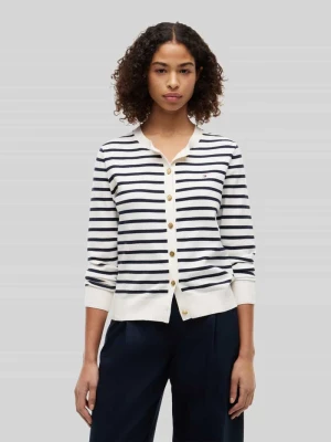 Kardigan rozpinany o kroju regular fit z mieszanki bawełny z złotymi guzikami Tommy Hilfiger