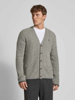 Kardigan rozpinany o kroju regular fit z mieszanki wełny i kaszmiru Polo Ralph Lauren