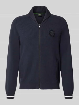 Kardigan rozpinany o kroju regular fit z mieszanki wiskozy model 'KN_UNION FZ' BOSS Green