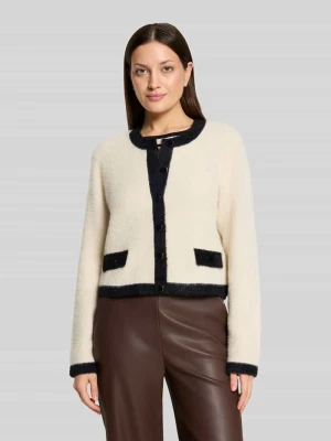 kardigan rozpinany o kroju regular fit z paski w kontrastowym kolorze Betty Barclay