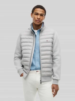 kardigan rozpinany o kroju regular fit z pikowaną wstawką z mieszanki bawełny Tommy Hilfiger