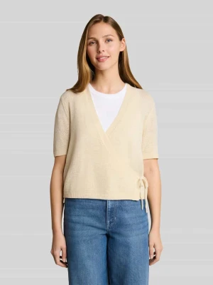 kardigan rozpinany o kroju regular fit z taśmą do wiązania Tom Tailor Denim