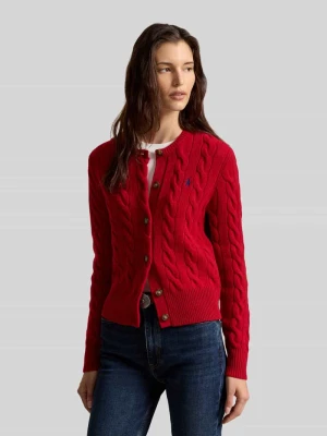kardigan rozpinany o kroju regular fit z wełny z domieszką kaszmiru Polo Ralph Lauren Czerwony