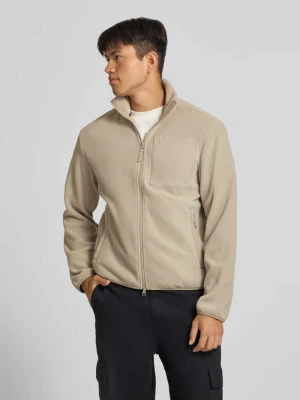 kardigan rozpinany o kroju regular fit z zamkiem błyskawicznym dwustronnym model 'MASON' Jack&Jones Beżowy