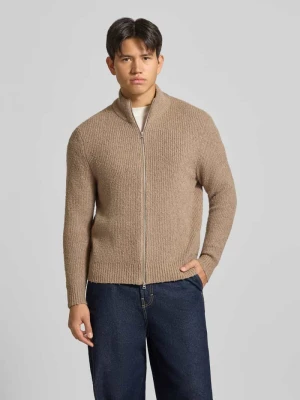kardigan rozpinany o kroju regular fit z zamkiem błyskawicznym dwustronnym Only & Sons Beżowy