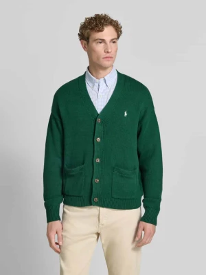 Kardigan rozpinany o kroju relaxed fit z czystej bawełny Polo Ralph Lauren Zielony