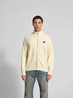 Kardigan rozpinany o kroju relaxed fit z dodatkiem wełny Kenzo Złamany biały