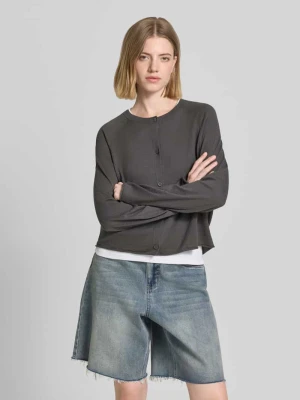 Kardigan rozpinany o kroju relaxed fit z mieszanki bawełny i lnu Marc O'Polo