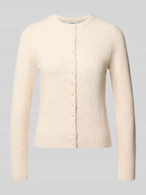 kardigan rozpinany o kroju slim fit z dodatkiem wełny model 'Sia' Topshop Biały