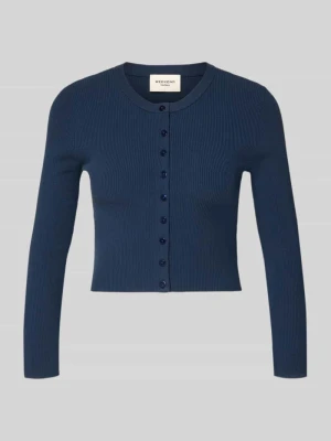 Kardigan rozpinany o kroju slim fit z mieszanka wiskozy model 'WKDTENNIS' Weekend Max Mara Ciemnoniebieski