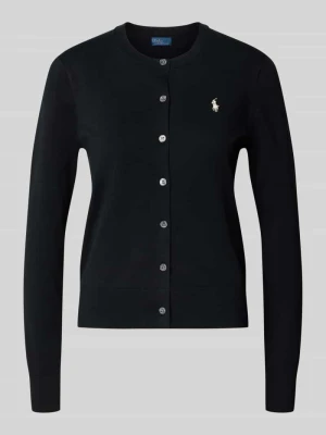 Kardigan rozpinany o kroju slim fit z mieszanki bawełny Polo Ralph Lauren