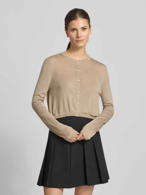 Kardigan rozpinany o kroju slim fit z mieszanki wiskozy i jedwabiu model 'SESSIRY' HUGO