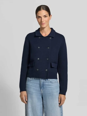 kardigan rozpinany w kroju regular fit z czystej bawełny Tommy Hilfiger Granatowy