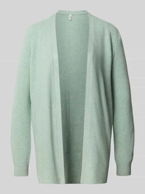 kardigan rozpinany w kroju regular fit z mieszanka wiskozy model 'MARY' Only Trzcinowy