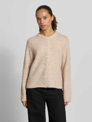 Kardigan rozpinany w kroju regular fit z mieszanki wełny z dodatkiem alpaki model 'LULU NEW' Selected