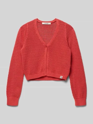 kardigan rozpinany w kroju regular fit z perforowaniem Garcia