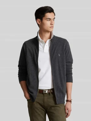 kardigan rozpinany z czystej wełny, krój regular fit Polo Ralph Lauren Antracytowy