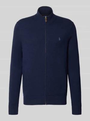 kardigan rozpinany z czystej wełny, krój regular fit Polo Ralph Lauren Granatowy