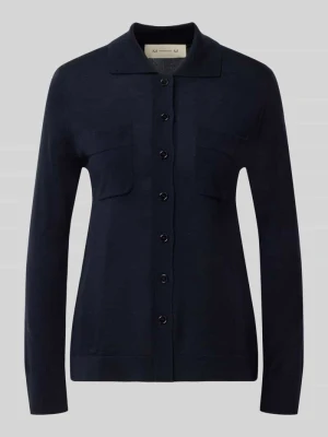 Kardigan rozpinany z czystej żywej wełny model 'DETTO' MM By Max Mara Czarny
