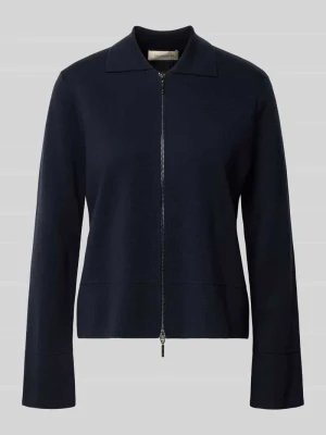 Kardigan rozpinany z czystej żywej wełny model 'SNACK' MM By Max Mara Czarny