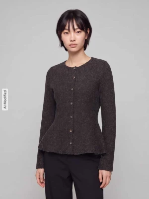 kardigan rozpinany o kroju regular fit z jednorzędową listwą guzikową model 'DOFFY' Vero Moda
