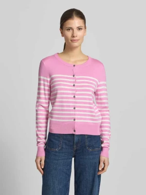 Kardigan rozpinany z Mieszanka wiskozy z Wzór w paski Christian Berg Woman