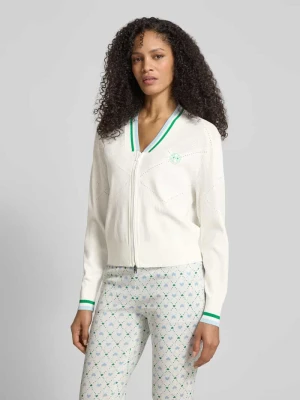 Kardigan rozpinany z mieszanki wiskozy z zamkiem błyskawicznym dwustronnym Marc Cain